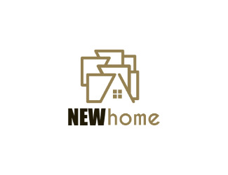 Projekt graficzny logo dla firmy online new home